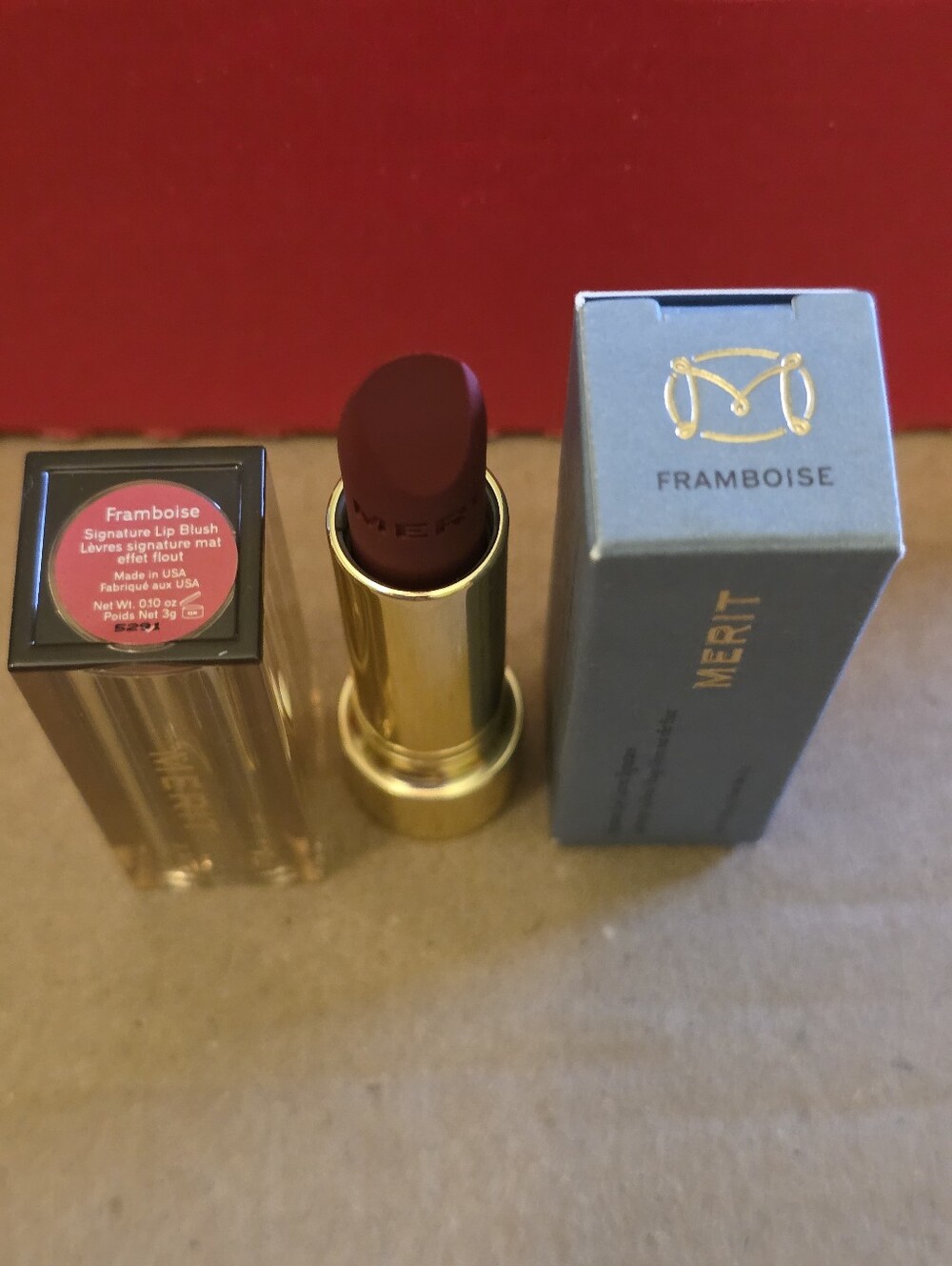 MERIT Signature Lip Lightweight Lip Blush FRAMBOISE - Picture 5 of 8